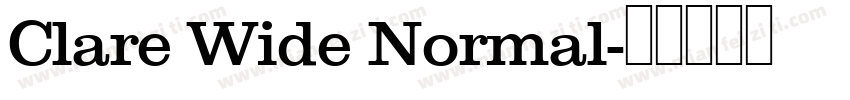 Clare Wide Normal字体转换
